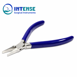 Pince à bec plat professionnelle pour la fabrication de bijoux, outil de pliage de fil en acier inoxydable à mâchoires lisses de précision, vente en gros - Product Image 1