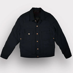 Vestes de travail unisexes personnalisées en toile de canard vintage, imperméables et coupe-vent, avec fermeture éclair sur le devant et logo, style streetwear hiver - Product Image 1