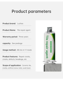 Pasta de dientes Tile Fixer Premium Adhesivo y sellador Producto para una fijación segura de azulejos - Product Image 2