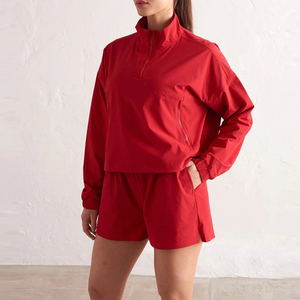 Custom Lightweight Woven Windbreaker Tracksuit With High Neck And Elastic Cuffs And Rubber Patch Rain Suit <b>Set</b> For Soccer Clubs - Product Image 5