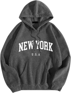 Nouveau sweat à capuche oversize imprimé personnalisé pour homme, style patchwork tendance, coupe ample, grande taille, en polaire chaude, streetwear hip-hop - Product Image 2