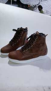 Zapatillas de hombre de moda Wera, zapatillas de cuero genuino marrón con cordones, todas las tallas disponibles - Product Image 3