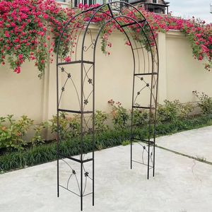 Arco da Giardino in Metallo per Esterni, Arco Nuziale per Eventi e Feste, Pergolato per Piante Rampicanti, Arco Decorativo da Giardino B - Product Image 4