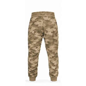 Khaki Camo Tracksuit Unisex Full <b>Zip</b> Hooded Jacket <b>Jogger</b> Pants Set Customized Camouflage Casual Sportswear Training Outfit - Product Image 4