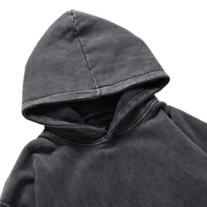Sweats à capuche streetwear effet délavé, conçus pour les collections de vêtements haut de gamme et les marchés de la mode mondiaux - Product Image 3