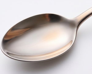 Cuillères à thé classiques en acier inoxydable avec manches en émail bleu, finition miroir plaquée or, manche long, durables, ensemble de couverts de mariage - Product Image 3