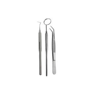 Kit de revisión dental con espejo de acero inoxidable, sonda y pinzas, instrumentos quirúrgicos para cuidado bucal de Dentavex - Product Image 1