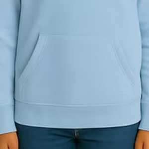 เสื้อฮู้ดปักลายพัฟ 3 มิติ สีฟ้าอ่อนสำหรับเด็กผู้หญิง เสื้อแขนยาวสวมใส่สบายๆ สำหรับทุกวัน เสื้อผ้าสไตล์ไลฟ์สไตล์ที่สวมใส่สบาย - Product Image 6