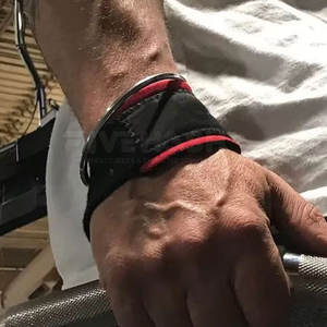 สายรัดช่วยจับยึดสำหรับการออกกำลังกายเพาะกาย สายรัดผ้าฝ้ายสำหรับยกน้ำหนัก ตะเข็บเสริมความแข็งแรง จับยึดแน่นสำหรับการฝึกยกน้ำหนัก - Product Image 5