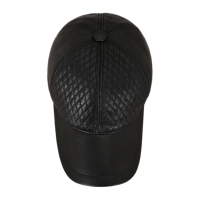 Casquette de baseball unisexe en cuir avec logo personnalisé, casquette en cuir matelassée diamant, casquette de golf ajustable pour l'extérieur, plusieurs couleurs, fournisseur en gros
