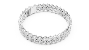 925 Sterling <b>Silver</b> Unisex Diamond <b>Bracelet</b> Classic Jewelry for Her Birthday Gift - Product Image 4