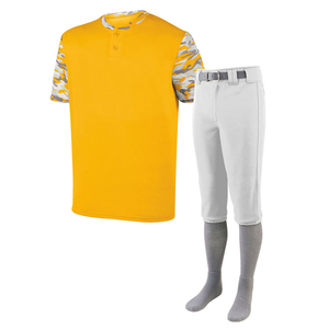 Ensemble d'uniformes de baseball et de softball personnalisables pour hommes, manches courtes, évacuation de l'humidité, 100% polyester, impression par sublimation - Product Image 4