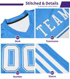 Uniforme de sport personnalisé en polyester 100% - Jersey de football américain personnalisé à rayures imprimées ou cousues - Couleur personnalisée - Product Image 4