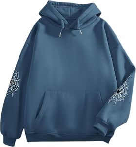 Sudadera con Capucha ROMEO INDUSTRY para Mujer, Informal, de Mezcla de Algodón, Suave, Cómoda y Transpirable, con Bolsillos, para Invierno/Otoño - Product Image 3