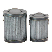 Poubelle de style vintage faite à la main, bac à déchets pour tous les types de déchets d'intérieur, panier de rangement en métal de haute qualité