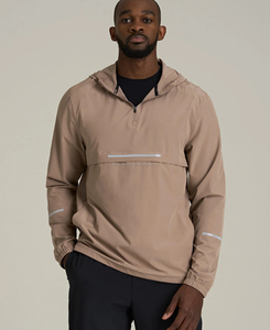 Sweat à capuche polaire tricoté demi-zip pour homme, haute qualité, hiver, couleur personnalisée, motif uni, respirant et confortable - Product Image 1