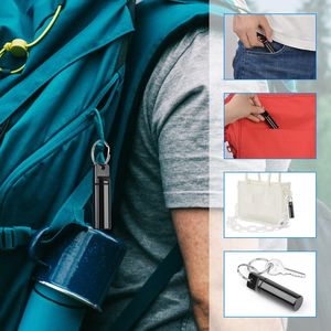 Portapillole Tascabile con Portachiavi, Confezione da 3, Organizzatore di Pillole Portatile in Lega di Alluminio, Contenitore Impermeabile in Metallo per Conservazione Pillole - Product Image 4