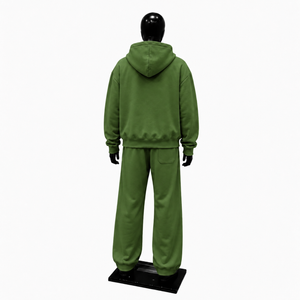 Conjunto Deportivo Verde para Hombre, Sudadera con Cierre Completo y Pantalones Jogger, Dos Piezas, Ropa Casual Deportiva, Estilo Urbano, Suave - Product Image 2