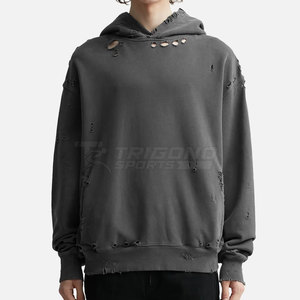Modern Distress <b>Hoodie</b> 100% Cotton Winter <b>Lightweight</b> Comfort Basics Offering Unique Look and Easy Wear Men's - Product Image 3