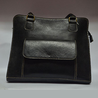 Pochette zippée élégante en cuir de veau noir véritable de la boutique Biyadina, doublure en cuir véritable, fonctionnelle, pour femme, idéale pour les voyages