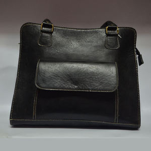 Elegante Bolso de Mano con Cierre de Piel de Becerro Negra Genuina de la Tienda Biyadina Premium, Forro de Cuero Genuino, Funcional para Viajes, para Mujer - Product Image 2