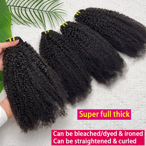 1/3/4 Pezzi di Ciocche di Capelli Ricci <span class=keywords><strong>Afro</strong></span> Indiani, <span class=keywords><strong>Extension</strong></span> di Capelli Umani Remy Naturali, 10-30 Pollici, Ricci <span class=keywords><strong>Afro</strong></span> 4B 4C - Product Image 3