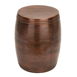 Table d'appoint design moderne en cuivre plaqué or rose, porte-revues, meuble d'appoint et de bout de canapé pour salon - Product Image 1