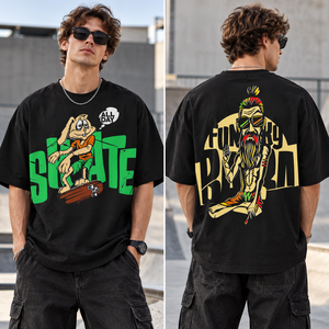 Camiseta Oversize de Algodón 100% con Estampado Digital de Logotipo Frontal, Transpirable y de Secado Rápido para Hombre, Estilo Urbano, Personalizada con DTF/DTG - Product Image 3