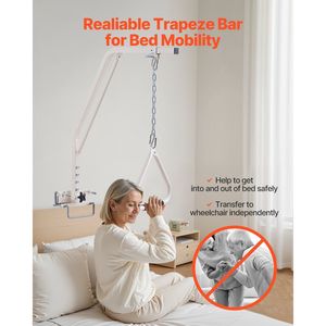 Barra Trapezoidale da 250 libbre per Anziani, Assistenza per Sollevamenti dal Letto, Catena Metallica con Morsetti, Attrezzatura per la Riabilitazione e la Mobilità, Ausilio per il Letto - Product Image 3