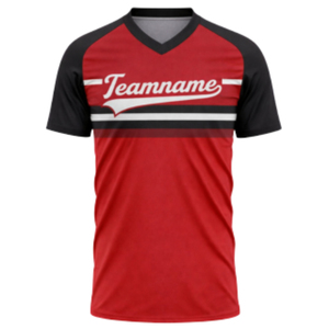Camiseta de Béisbol Personalizada con Cuello en V para Hombre, Uniforme Deportivo Sublimado que Absorbe la Humedad, Venta al Por Mayor para Equipos - Product Image 1