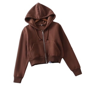 Sweat à capuche pour femme, sweat-shirt design personnalisé de haute qualité, haut court - Product Image 6