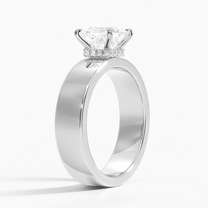 Classic White Silver <b>Crystal</b> <b>Ring</b> for Women Modern Wedding Engagement Anniversary Gift Jewelry - Product Image 1