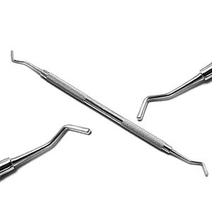 Cureta Ósea Quirúrgica Dental Lucas, Cureta Ósea Dentada de Doble Punta, Cucharas de Precisión para Cirugía Oral, Acero Inoxidable, Aprobado por ISO - Product Image 2