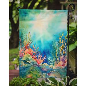 Bandera de jardín de algas marinas Multicolor, bandera decorativa para patio, obra de arte para camas de flores, tamaño de jardín - Product Image 3