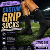 Chaussettes de football personnalisées à forte valeur ajoutée Chaussettes à prise en main d'usine Chaussettes antidérapantes