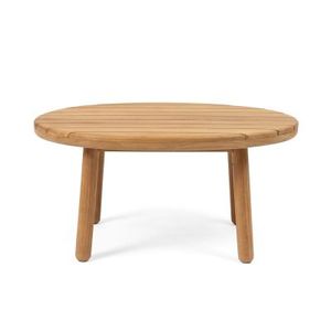 Mesa de Centro Redonda de Madera de Teca Sólida, Plegable, Impermeable y Resistente para Uso en Patio y Jardín - Product Image 2