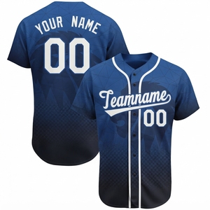 Maillot de baseball personnalisé à manches courtes, uniforme de baseball en gros, col en V, séchage rapide, tailles américaines, maillots d'équipe - Product Image 1