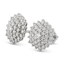Boucles d'oreilles en diamant PT950 certifiées IGI, finition polie brillante, coupe brillante, légères, confortables, pour un usage quotidien, cadeau de fête pour femmes