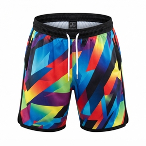 Factory Direct Bulk Order <b>Men's</b> Sports Shorts Full Dye Sublimation Fitness Training Activewear Custom Logo - Product Image 3