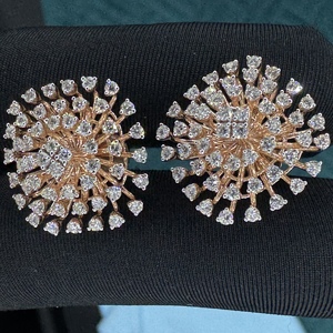 Pendientes de Oro Rosa de 14K de Primera Calidad, 6.42 Gramos, Joyería Fina Elegante para Uso Diario, Regalo de Aniversario, Colección - Product Image 6
