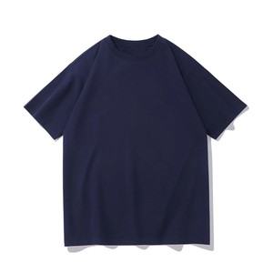 Camiseta de Manga Corta para Hombre, Diseño 2026, Color Azul Marino, Cuello Redondo, 100% Algodón, Corte Ajustado, Estilo Casual, Color Sólido, Tejido de Punto, Tinte Liso - Product Image 4