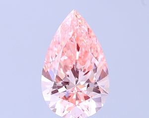 เพชรทรงลูกแพร์สีชมพูแฟนซีธรรมชาติแบบเม็ดเดี่ยว - Product Image 1