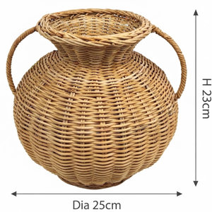 Jarrón Decorativo de Ratán Tejido a Mano, Porta Flores para Mesa, Decoración para Hogar y Hotel, Venta al Por Mayor - Product Image 4