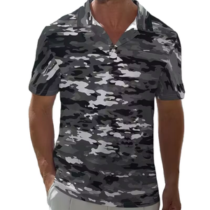 Men's Short-Sleeve for Shirt Enzyme Wash Striped Pattern 100% Cotton Anti-Wrinkle Casual Gray White Stylish Easy - Product Image 1