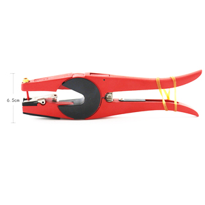 High Demanded Red German Stainless Steel Red Ear Tag Plier For Dog Veterinary Equipment Durable Animal Surgery 6.5cm For Care - Product Image 1