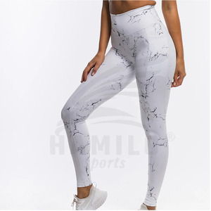 Custom New Design High Waist Quick Dry Yoga <b>Leggings</b> Solid <b>Pattern</b> with Elastic Waist Closure Customizable OME Service Pant - Product Image 5