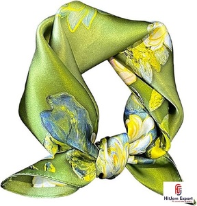 Custom Printed Short <b>Scarf</b> Fabric White Label Textile Manufacturer OEM ODM Fashion Accessories Custom Branding Export - Product Image 4
