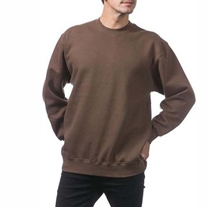 เสื้อสเวตเชิ้ตคอกลมผ้าฟลีซหนาน้ำหนัก 350 กรัม สำหรับผู้ชาย สีพื้น ผ้าฝ้าย ปักลาย ทรงโอเวอร์ไซส์ ขายส่งสำหรับฤดูใบไม้ร่วง - Product Image 3