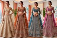 Lehenga Choli de créateur très demandé, avec broderies de sequins et de cordon, disponible au prix de gros.