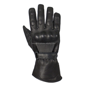 Hard Knuckle Protector Black Full Finger Leather Motorbike Riding <b>Gloves</b> Motorcycle Auto Racing Wear <b>Gloves</b> - Product Image 2